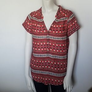 Lucky Brand Tribal Print Top (S)